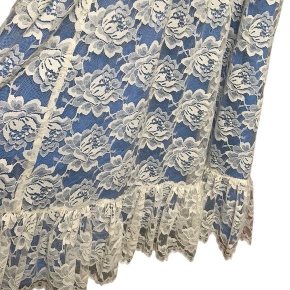 Handmade Vintage Costume Floral Lace Dress - Picture 6 of 15